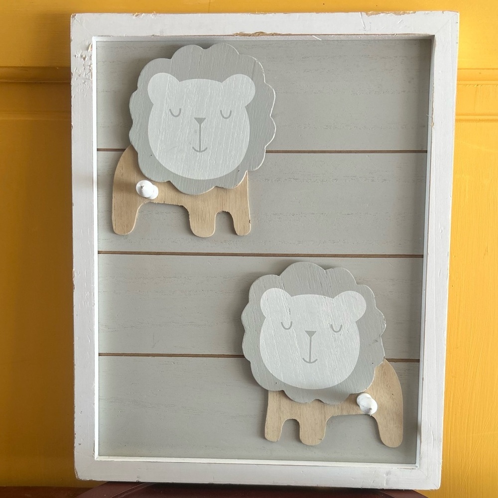 Sleepy Lion Wall Hook Nursery Wall Decor Hanging Multi Hook For Kids Bedroom